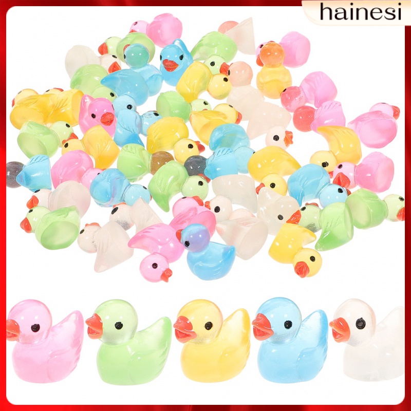 Set 50 Mô Hình Vịt Mini Phát Sáng Trang Trí Bánh Kem