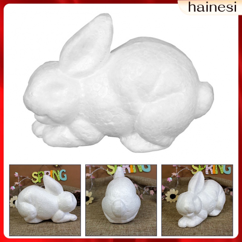Mô Hình Thỏ Polystyrene Bunny Bằng Polystyrene Màu Trắng Trang Trí Bánh Kem DIY Cho Bé