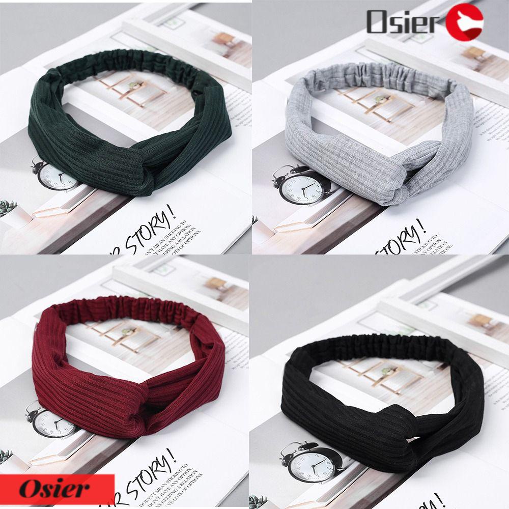 Bộ 1 Khăn Quấn Đầu Tập Yoga Màu Trơn Co Giãn Thời Trang Cho Bạn Gái