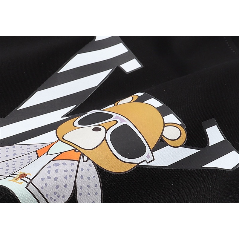 L &amp; V Áo Thun Bóng Rổ Tay Ngắn In Logo Thỏ Phun Kỹ Thuật Số Phiên Bản Giới Hạn 88 Mới Cho Nam Và Nữ Jktyjrtfg