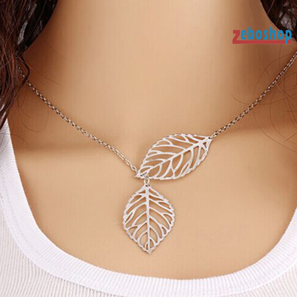 Vòng cổ Nhiều Lớp Mặt Hình Chiếc Lá / Trái Tim Xinh Xắn Cho Nữ