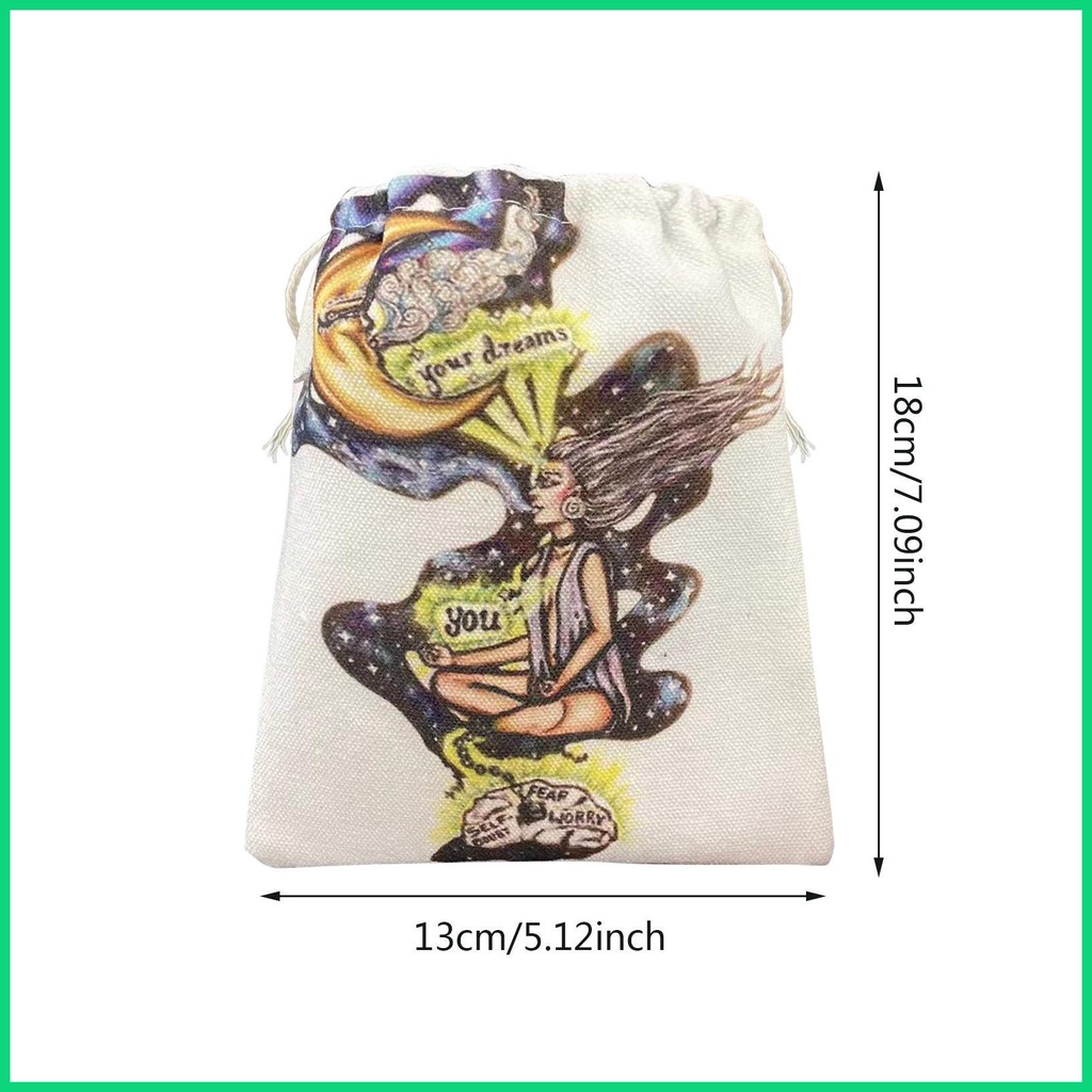 Túi Dây Rút Đựng Thẻ Bài Tarot Bằng Vải Nhung Tổng Hợp Tiện Dụng