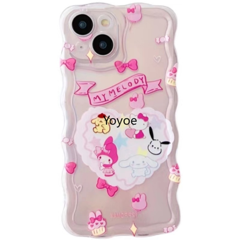Ốp Điện Thoại Silicon Mềm Họa Tiết Sanrio Dễ Thương Cho iPhone 14 Pro Max 11 12 13 Pro SE X XR XS Max 7 8 Plus