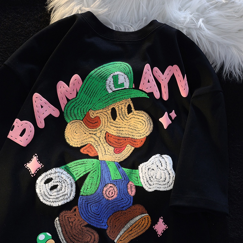 Áo Thun Tay Ngắn Chất Liệu 100% Cotton Cao Cấp Thời Trang Theo Phong Cách Hàn Quốc Cho Nữ