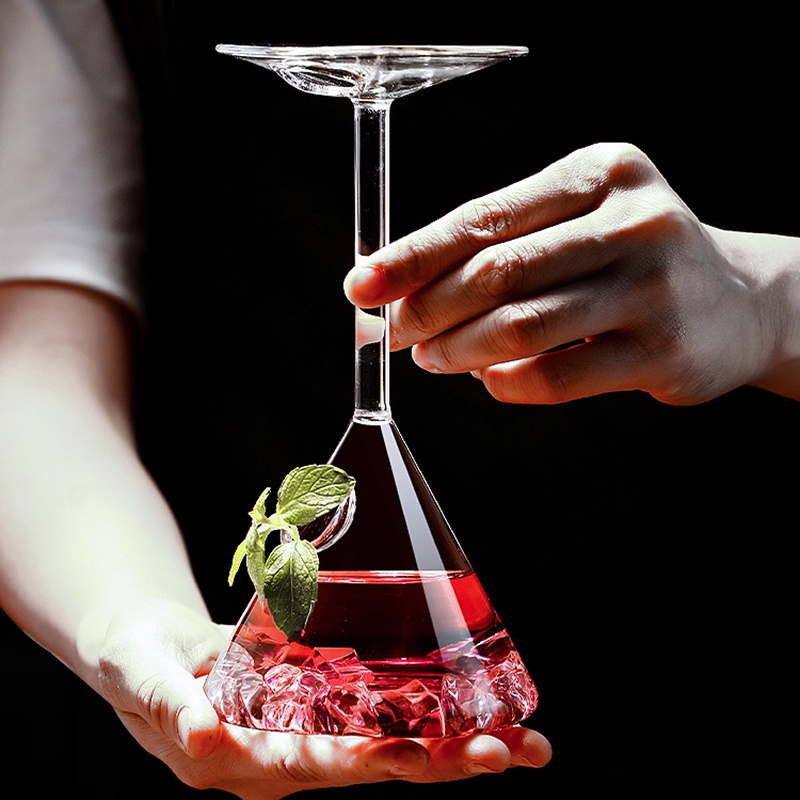 Kính cocktail đảo ngược ngộ nghĩnh Đảo ngược Martini Cocktail Thủy tinh Nước trái cây Kính cocktail 