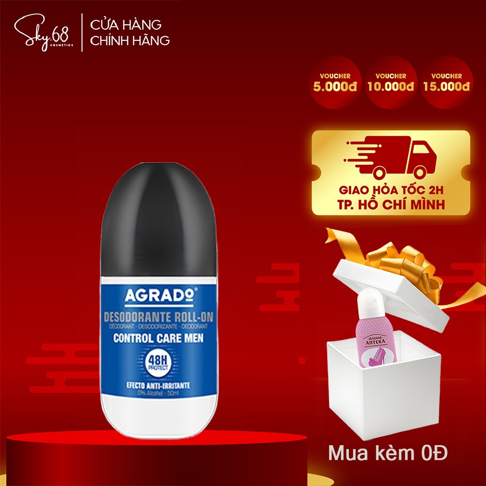 Lăn khử mùi Agrado chiết xuất bisabolol dành cho nam 50ml