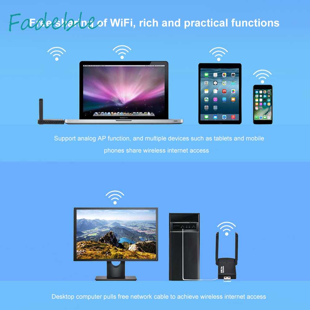 Usb WiFi 650Mpbs 5G / 2.4G Cho Windows Vista / XP / Win7 / 8 / 10 / 11
