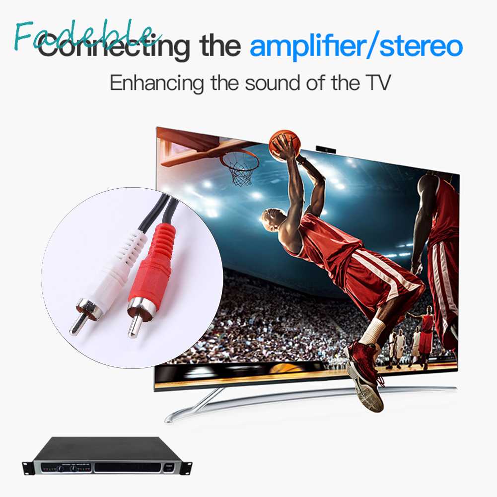 Cáp Âm Thanh 3.5mm Đầu Đực Sang Đầu Cái 2-RCA Cho DVD TV VCD Active