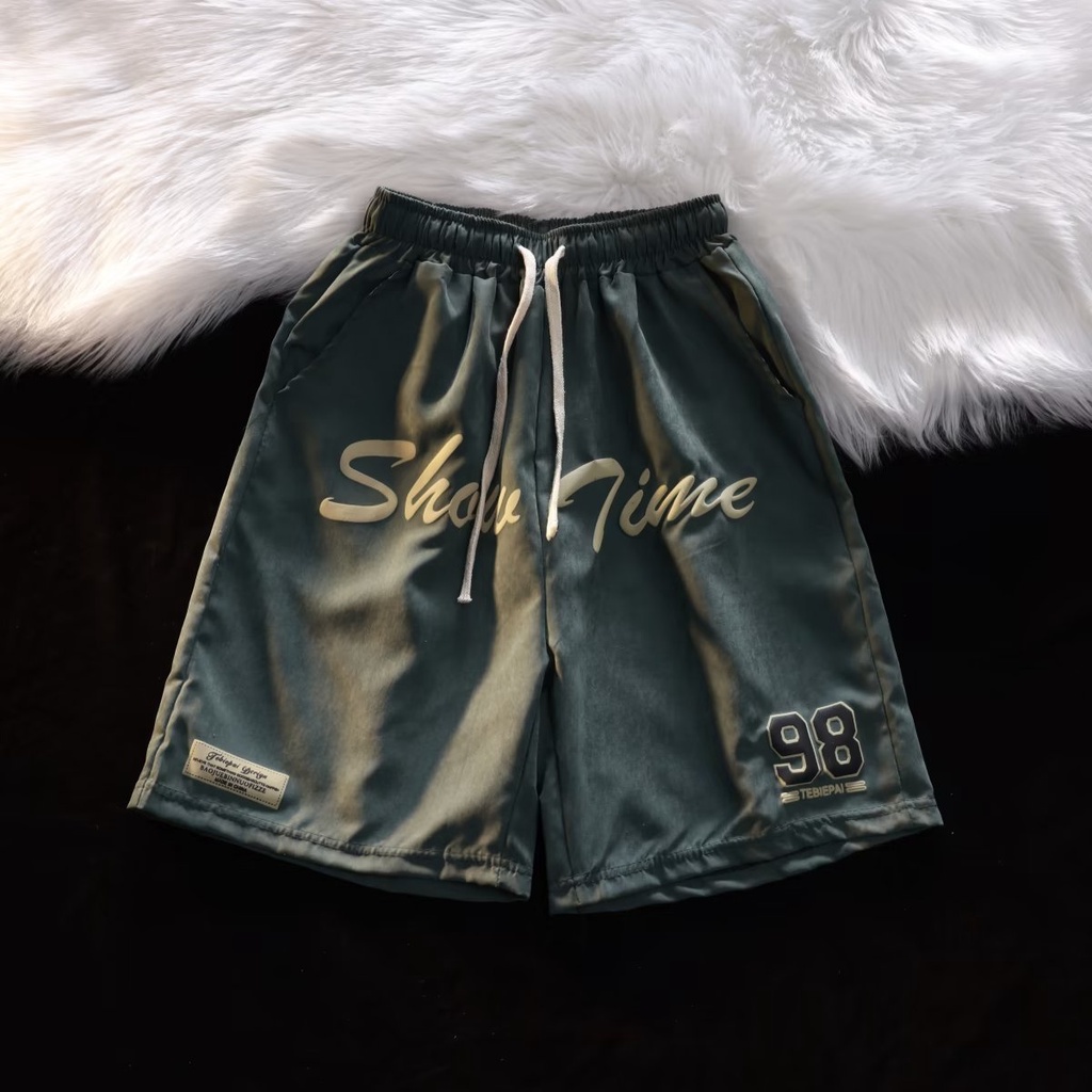 Quần Short Thể Thao Dáng Rộng In Họa Tiết Phong Cách Hip Hop Đường Phố Mỹ Thời Trang Mùa Hè Cho Nam