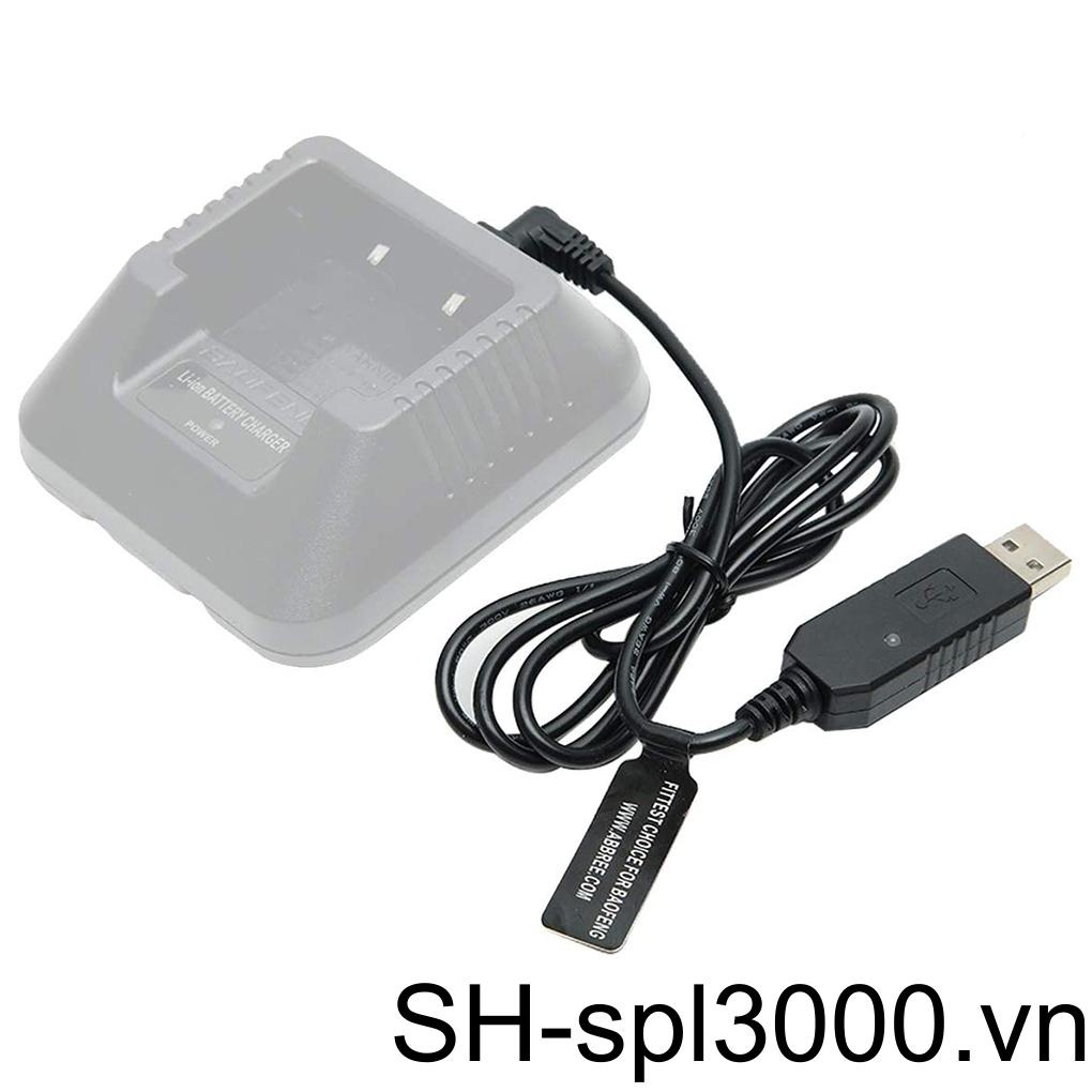 Cáp Sạc Bộ Đàm Hai Chiều Có Đèn Báo