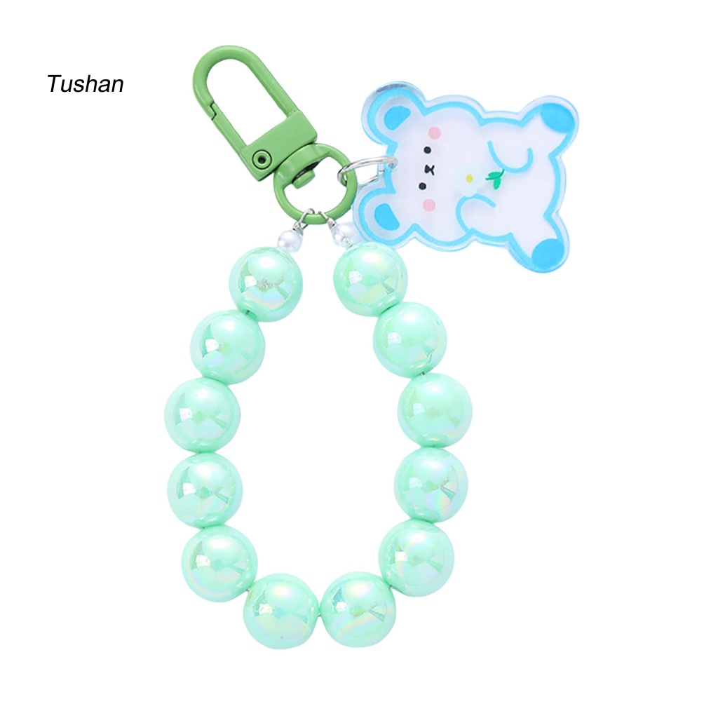 Móc Chìa Khóa Dạng Hạt Nhiều Màu Sắc Không Phai Chống Trầy Xước Chống Thất Lạc Hình Gấu / Thỏ Hoạt Hình