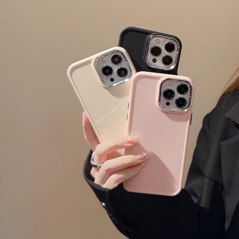 Ốp Điện Thoại Silicone Màu Trơn Có Vòng Nhẫn Cho iPhone 11 Pro Max 12 13 14 Plus iPhone X XS Max XR 7 8 Plus SE 2020