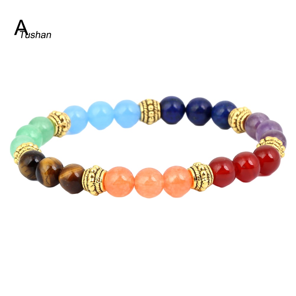 Vòng Tay Chuỗi Hạt Đá Tự Nhiên Nhiều Màu Thời Trang Cho Nam Và Nữ