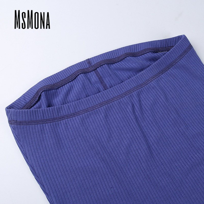 MsMona Áo Ống Màu Trơn Dáng Ôm Thời Trang 2023 Quyến Rũ Cho Nữ