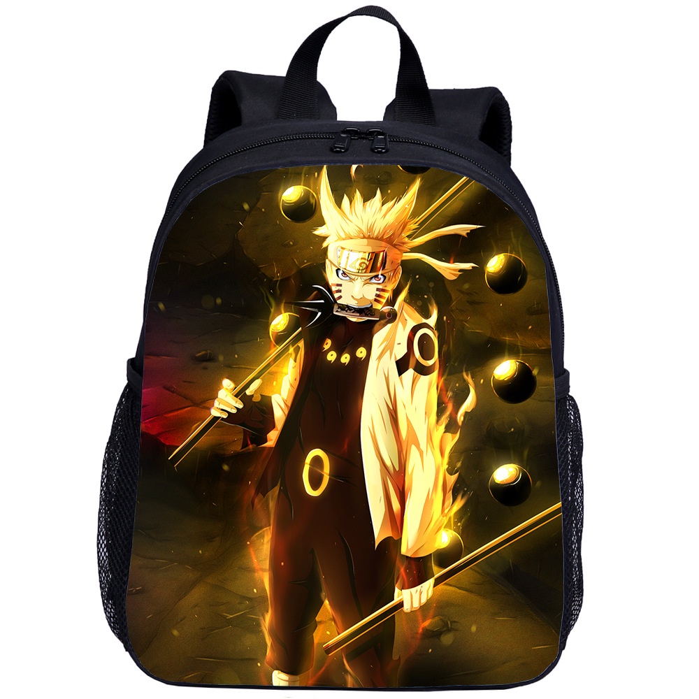 Ba Lô Đi Học 14inch Hai Lớp In Họa Tiết Hoạt Hình Naruto 3D Phong Cách Nhật Bản Cho Bé Mẫu Giáo