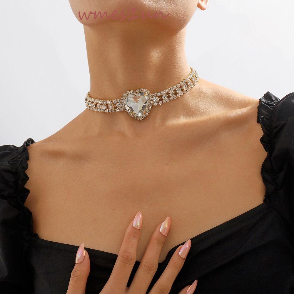 Vòng Cổ Choker Mặt Trái Tim Phong Cách Baroque Thanh Lịch WMES15H Dành Cho Nữ