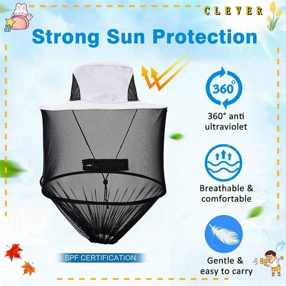 Nón Chống Muỗi / Côn Trùng Có Thể Gấp Gọn Tiện Dụng Cho Mùa Hè