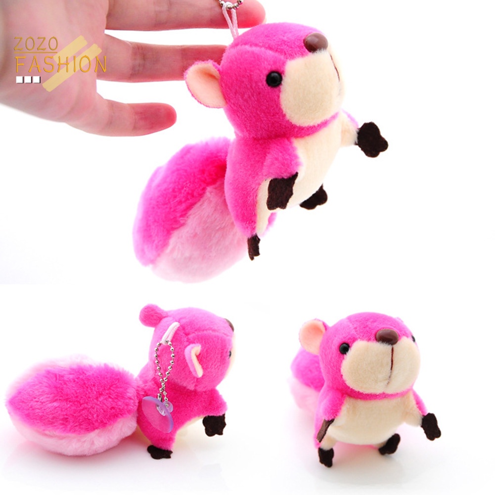 Móc Khóa Hình Sóc Nhồi Bông Đáng Yêu Cho Điện Thoại