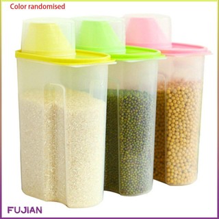 Kitchen Storage Box Food Container Plastic Transparent Large Capacity Seal Ring Grain Tank