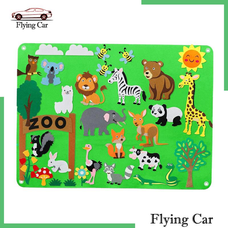 [Lzdjfmy2] Bảng Nỉ Busy Học Tập Cho Trẻ Mẫu Giáo Du Lịch