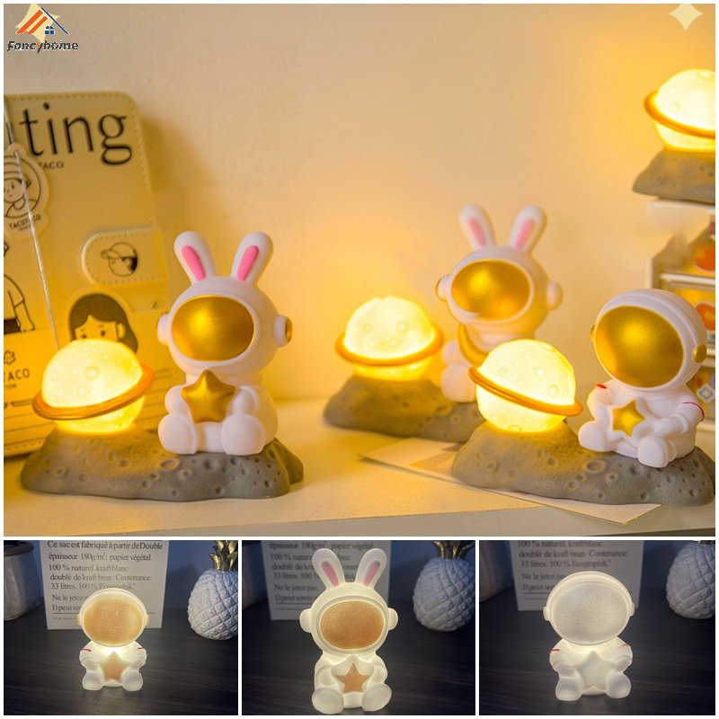 Đèn Ngủ Để Bàn Hình Thỏ Hoạt Hình Đơn Giản Sáng Tạo