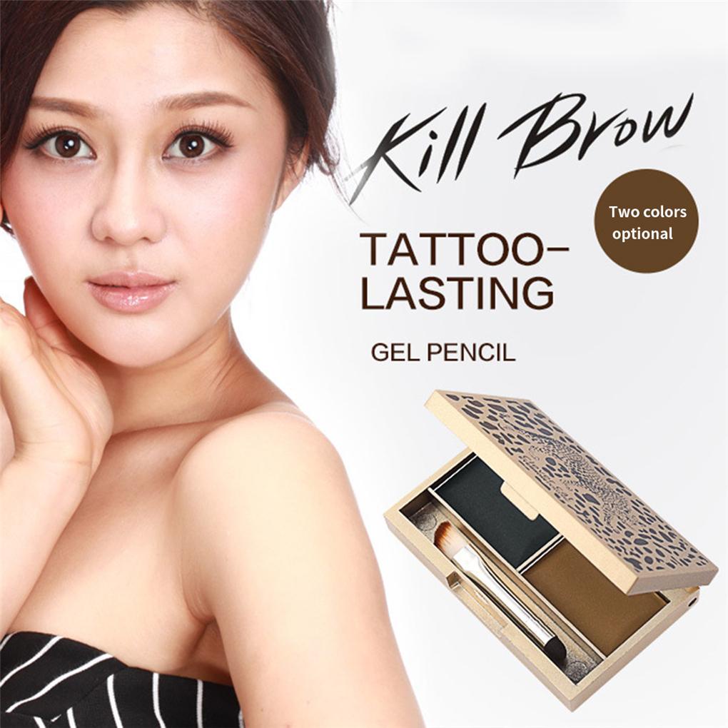 Bảng Phấn Trang Điểm Lông Mày 2 Màu Tự Nhiên Lâu Trôi Chống Thấm Nước Loại 3 Dành Cho Nữ