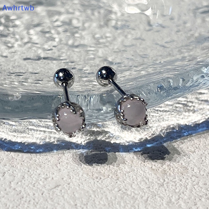 1 Đôi Khuyên Tai Dạng Xoắn Ốc Đính Đá Zircon Nhiều Màu Cho Nữ Mới