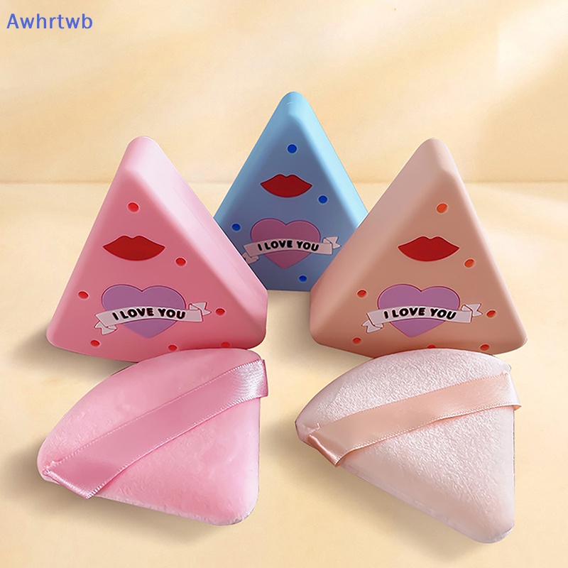 Hộp Đựng Mút Trang Điểm Hình Tam Giác Bằng Silicone Tiện Dụng Khi Đi Du Lịch Mới