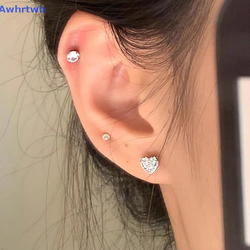 1 Đôi Khuyên Tai Hình Trái Tim Dạng Xoắn Ốc Cho Nữ Mới