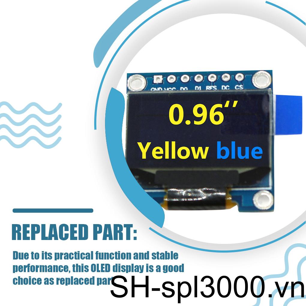 Mô Đun Màn Hình LCD SSD 1306 SPI Tự Động Hiển Thị Màu Trắng / Xanh Dương / Vàng