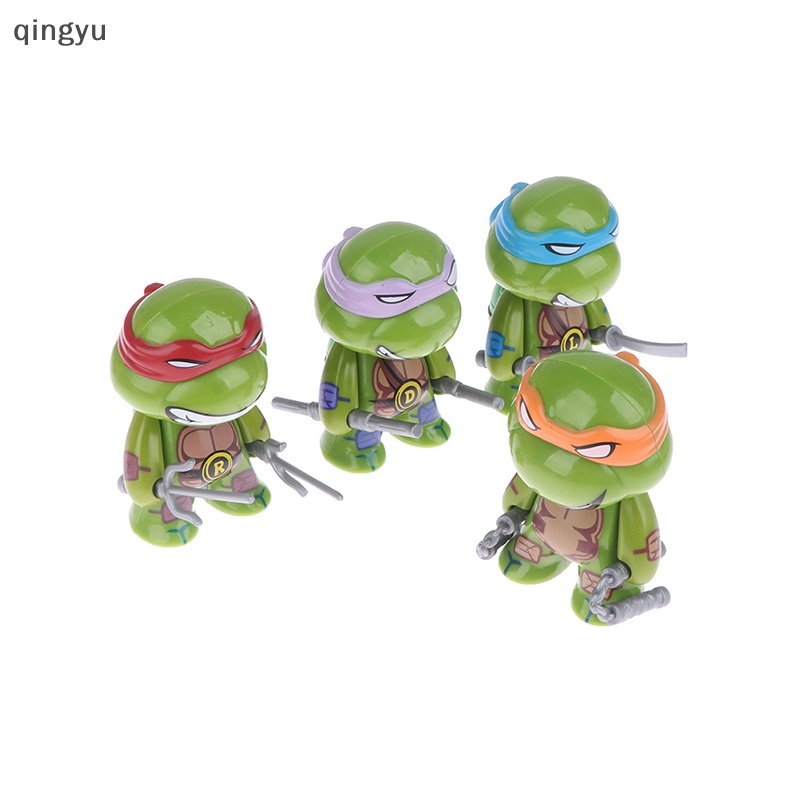 Bộ 4 Đồ trang trí Nhân Vật Ninja Rùa Dễ Thương Dùng Trang Trí Tiểu Cảnh