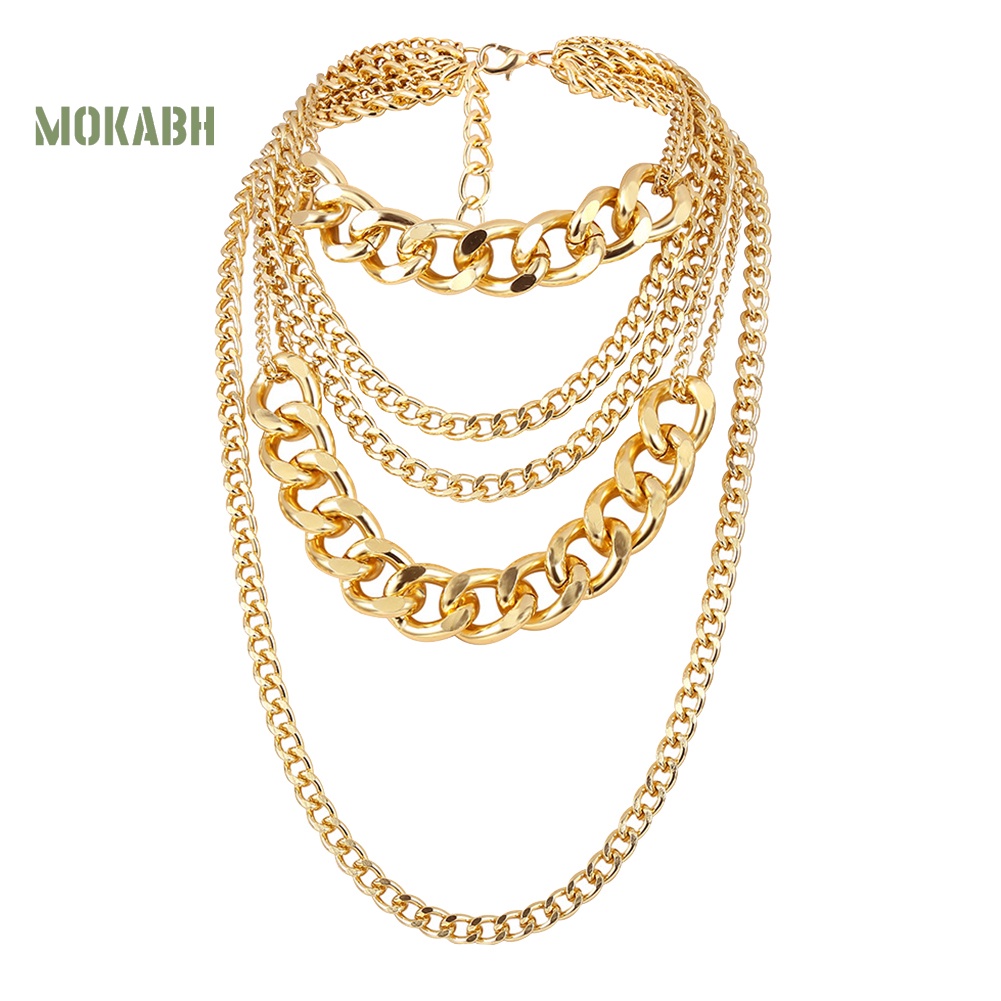 Vòng cổ Nhiều Lớp Phong Cách Rock Hip hop Thời Trang Cho Nữ