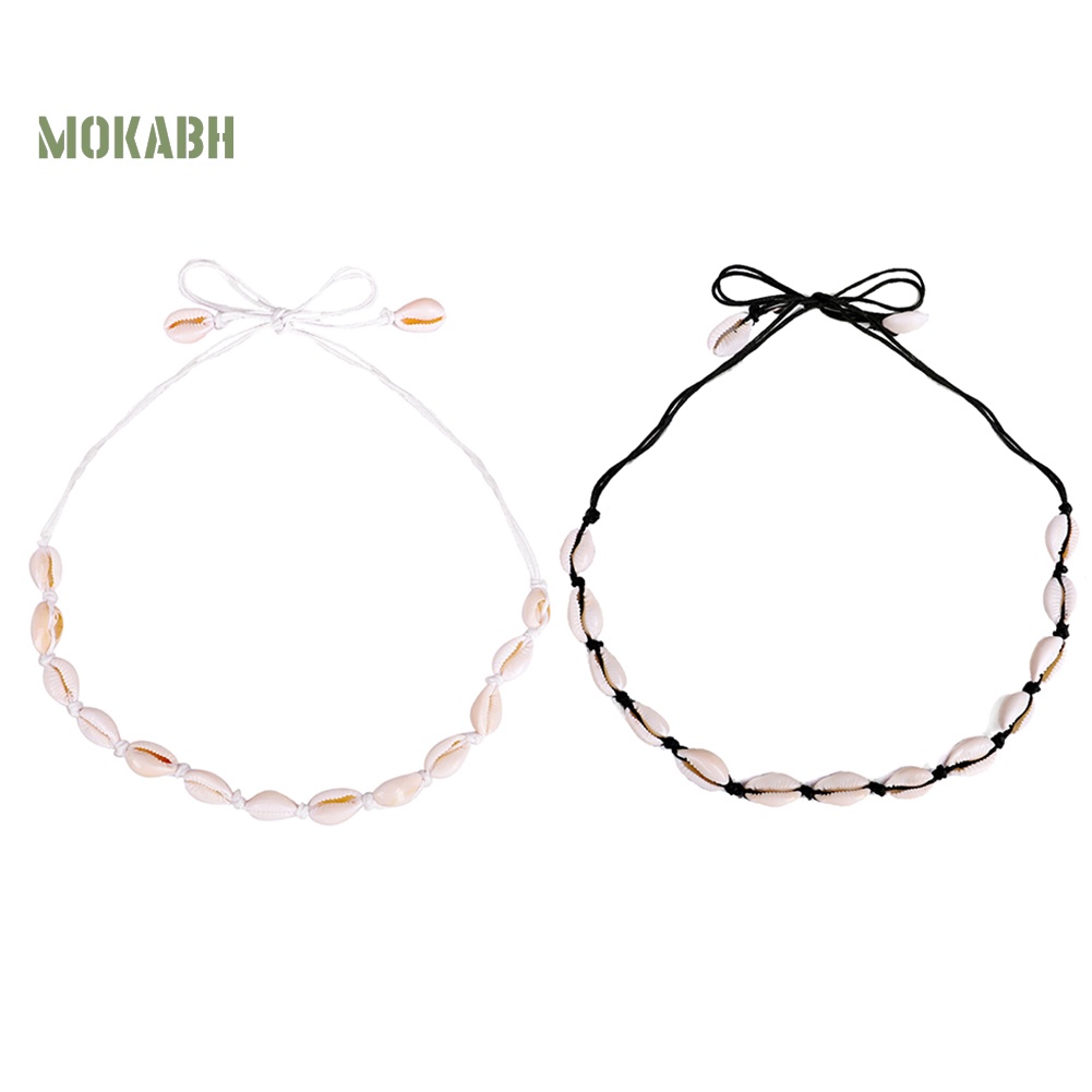 [Hot] Vòng Cổ Choker Thắt Nút Mặt Hình Vỏ Sò Phong Cách Bohemia Đi Biển Mùa