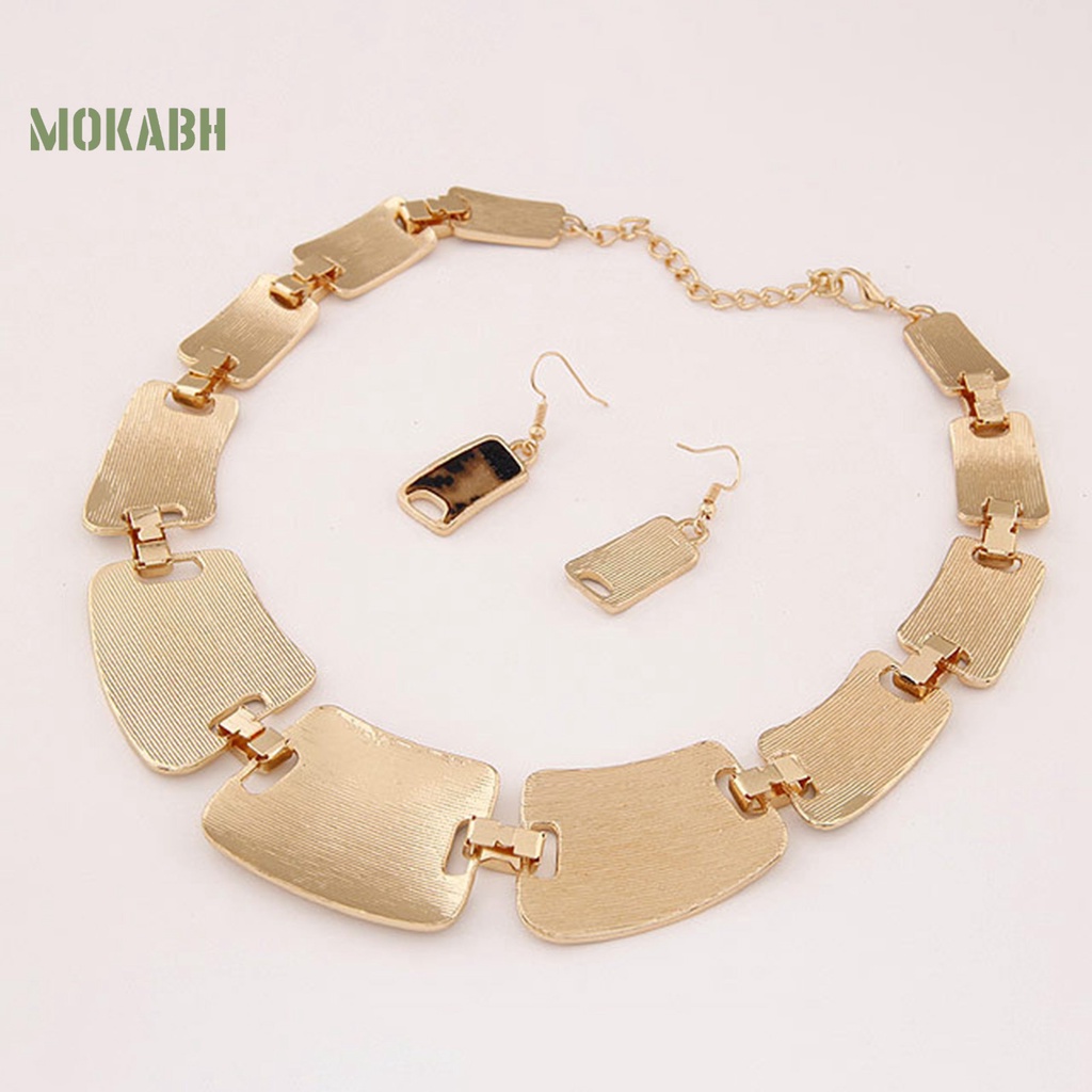 1 Set Bông Tai Và Vòng cổ Họa Tiết Da Báo Sang Trọng Cho Nữ