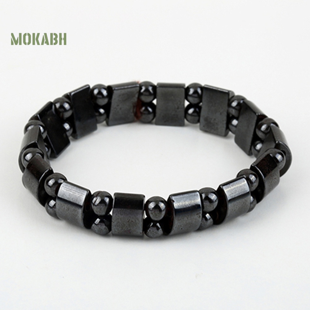 Vòng Tay Chuỗi Hạt Đá Hematite Màu Đen Thời Trang Cho Nam Và Nữ