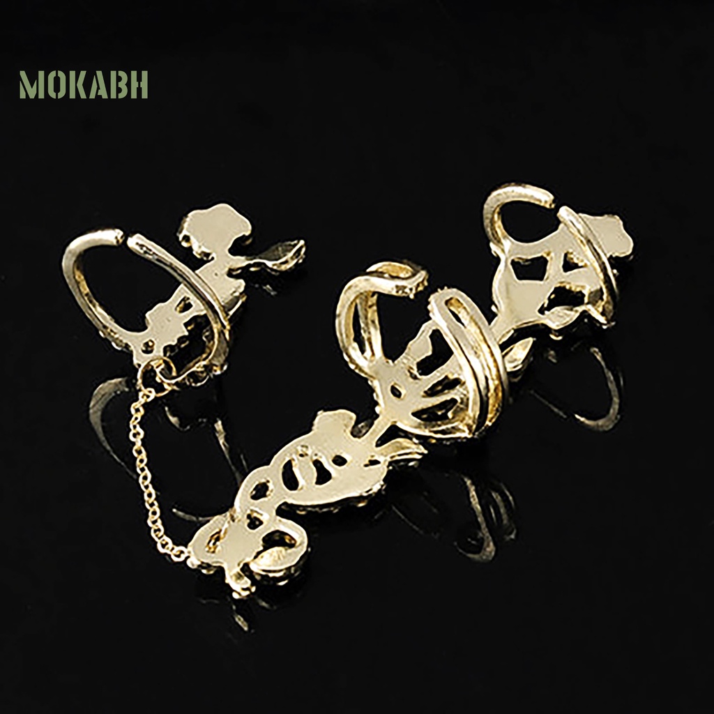 Nhẫn Cưới Dây Xích Họa Tiết Hoa Có Thể Điều Chỉnh Kích Cỡ Cho Nữ