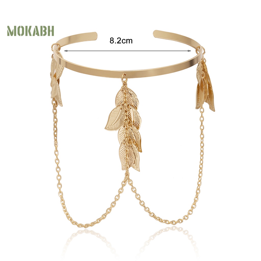 Vòng Đeo Cánh Tay Mở Điều Chỉnh Được Hình Lá Thời Trang Bohemian