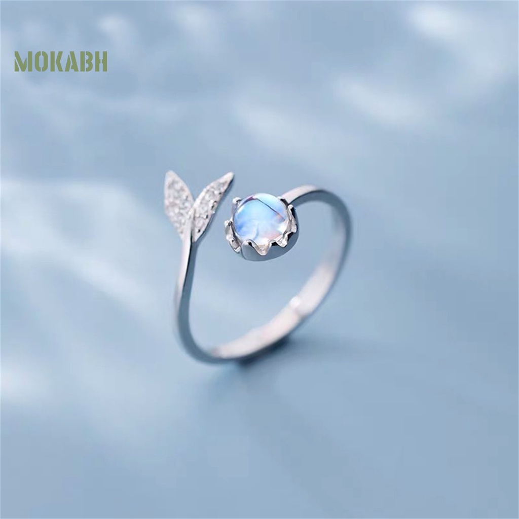 Nhẫn Hở Hình Đuôi Cá Bằng Hợp Kim Chống Rỉ Thời Trang Sáng Tạo Cho Nữ