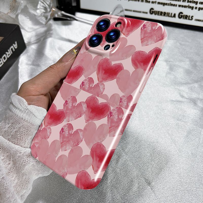 Ốp Điện Thoại Họa Tiết Trái Tim Dễ Thương Cho Iphone 1113 Xr xs Max 12 14 Pro Max