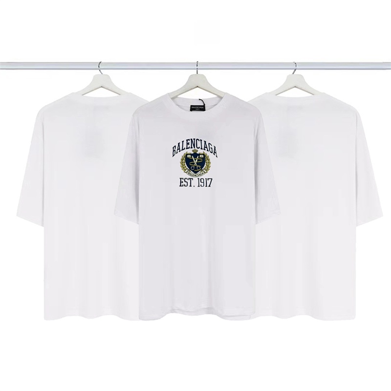 B Áo Thun Tay Ngắn Dáng Rộng In Hình Kéo Xé Thời Trang Thường Ngày Chất Lượng Cao