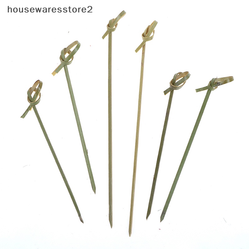 Set 2 / 100 Xiên Gỗ Tre Ăn Đồ Uống Tiện Dụng