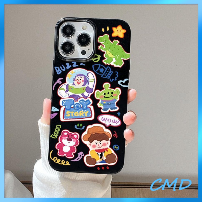 Ốp lưng iphone Điện Thoại Phim hoạt hình Toy Story màu đen bóng TPU vỏ điện thoại mềm chống rung vỏ mềm Cho Iphone 6 / 6S / 6splus / se / 7 / 7plus / 8 / 8plus / X / xs / xsmax / 11 / 12 / 13 / 14 / Plus / pro / pro max-528