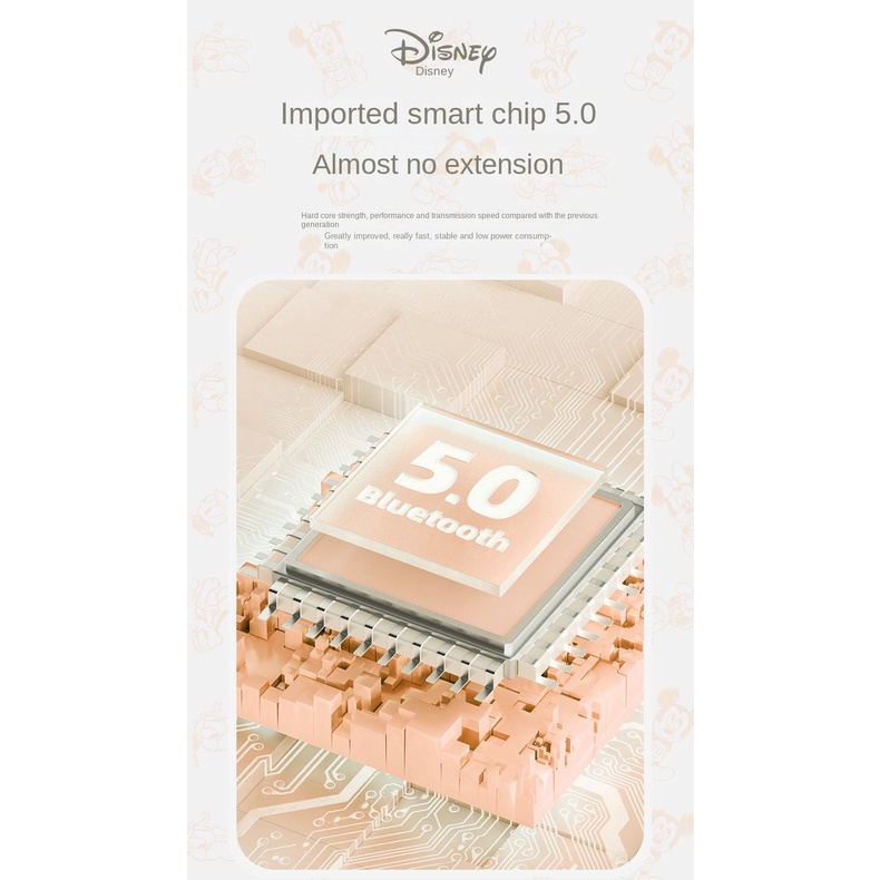 Tai Nghe Bluetooth Không Dây Xoay Tròn Thông Minh NUOWA Disney TWS