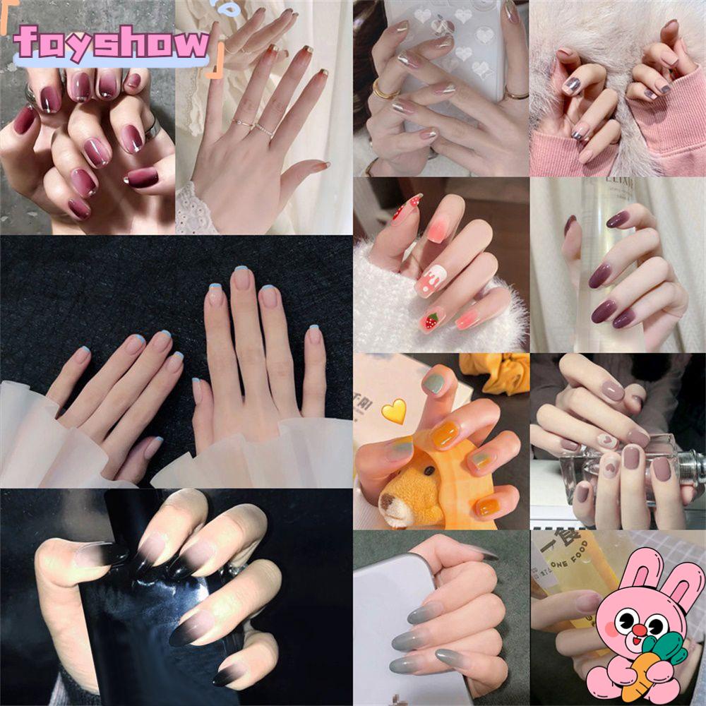 Set 24 Móng Tay Giả Dáng Dài Chất Lượng Cao