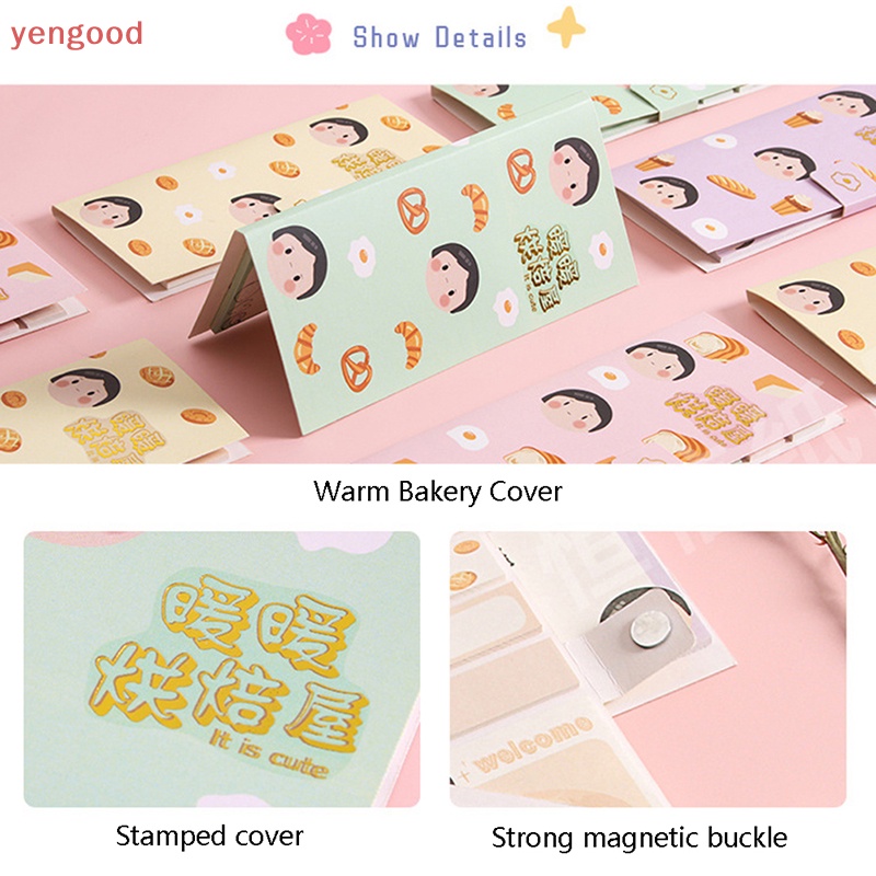 (YGD) Set 120 Tờ Giấy Dán Ghi Chú DIY Họa Tiết Cô Gái Hoạt Hình Trang Trí Văn Phòng Trường Học