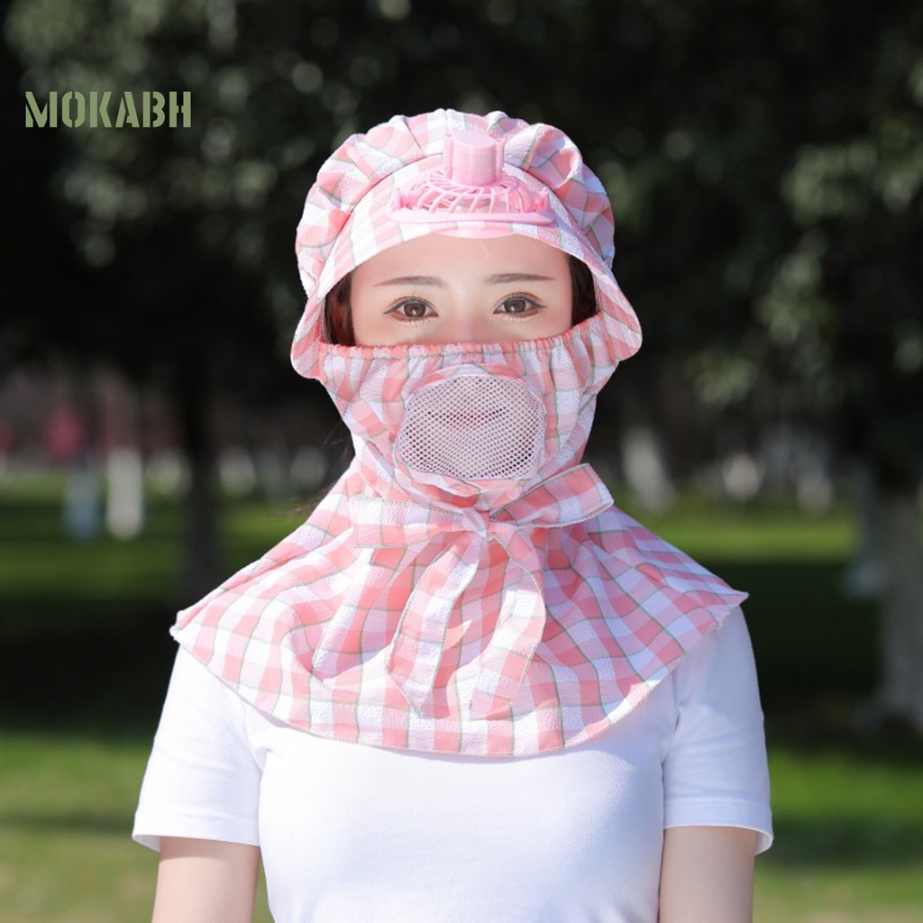 [Mok Abh] Quạt Điện Làm Mát Thoáng Khí Có Thể Sạc Lại Dùng Khi Đi Xe Đạp Mùa Hè Cho Nữ