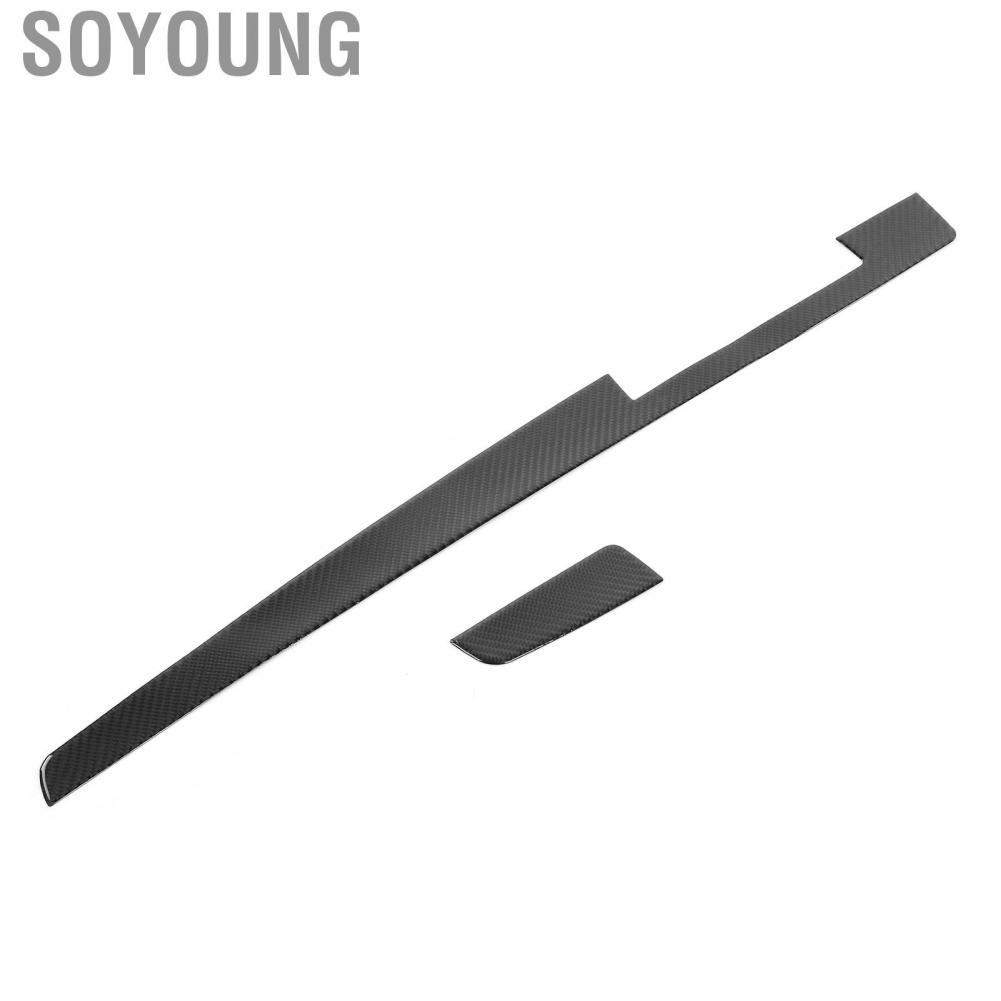 Soyoung Console Dashboard Decor  Co‑Pilot Cover 2Pcs Fit for 15‑19 Car Auto Parts Maintenance