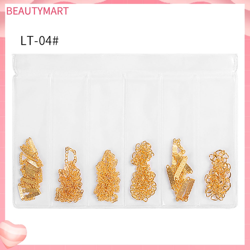 Dây Xích Hợp Kim 3D Nhiều Kích Cỡ Trang Trí Móng Tay Nghệ Thuật DIY