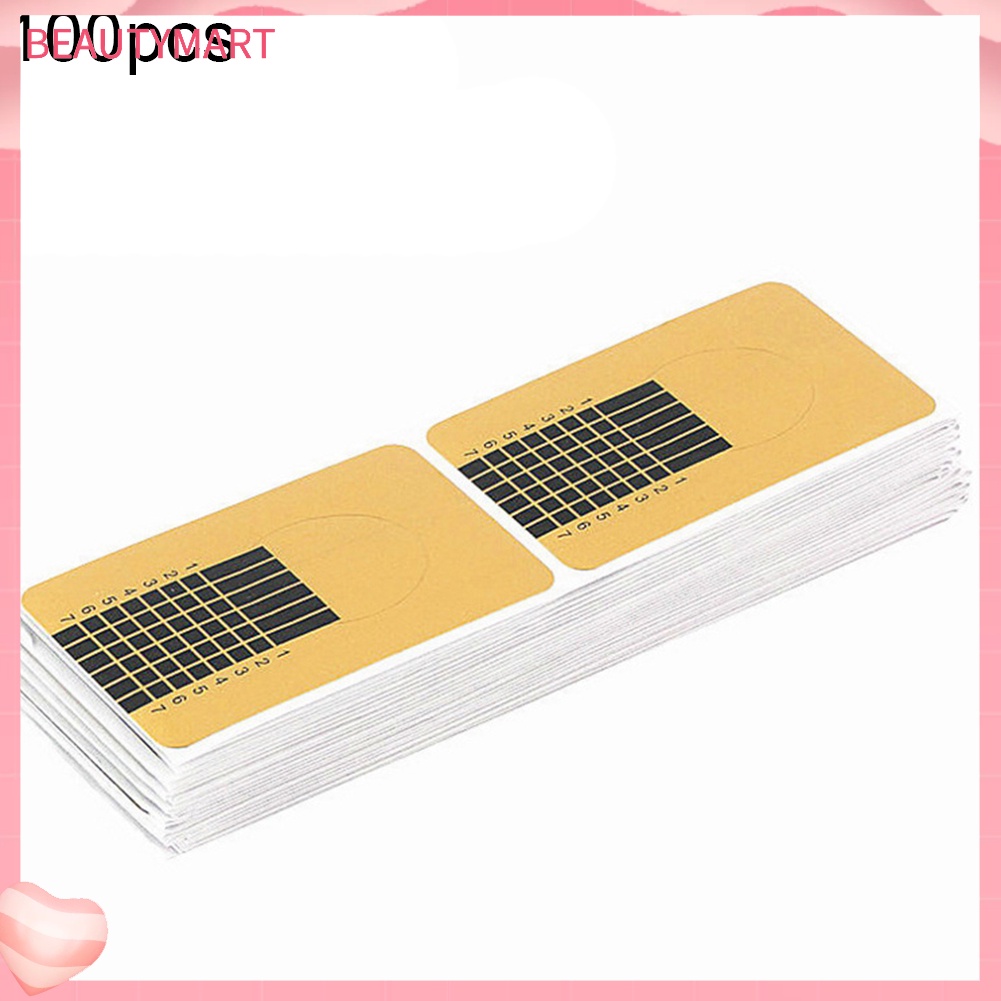 Bộ 100 Giấy Nối Dài Móng Tay Hình Vuông Tiện Dụng