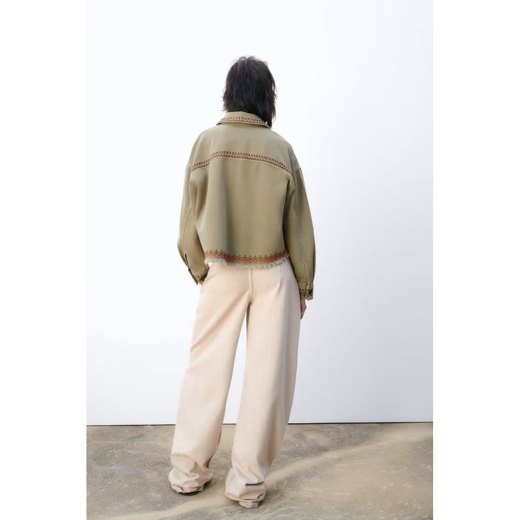 Hàng Mới Về Áo Khoác Sơ Mi Thêu Họa Tiết Phong Cách Đường Phố Âu Mỹ Thời Trang Mùa Hè 2023 w03 3688